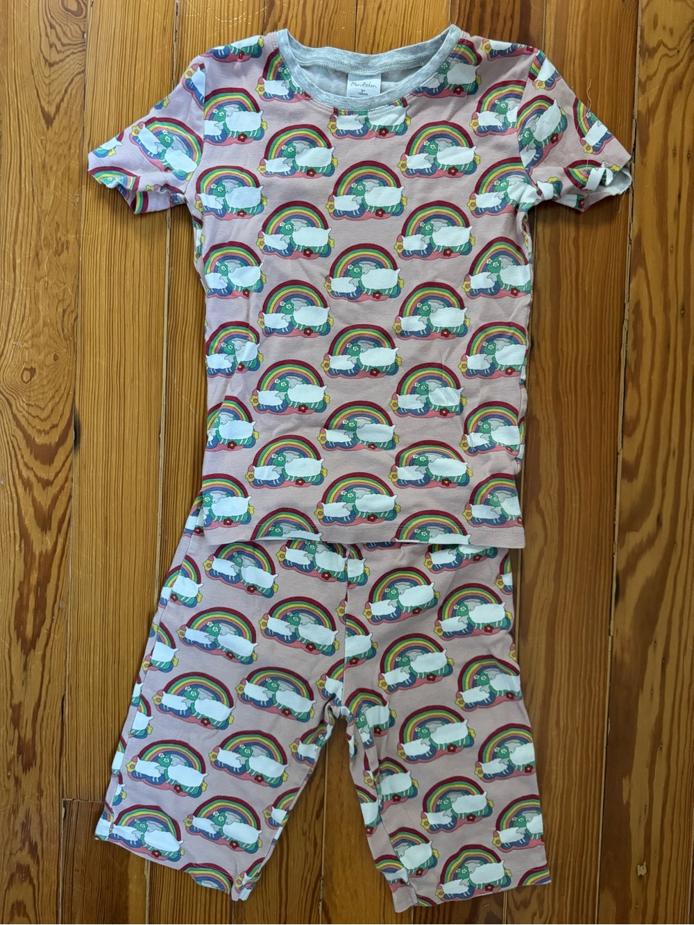 Mini Boden Rainbow and Sheep PJ Set